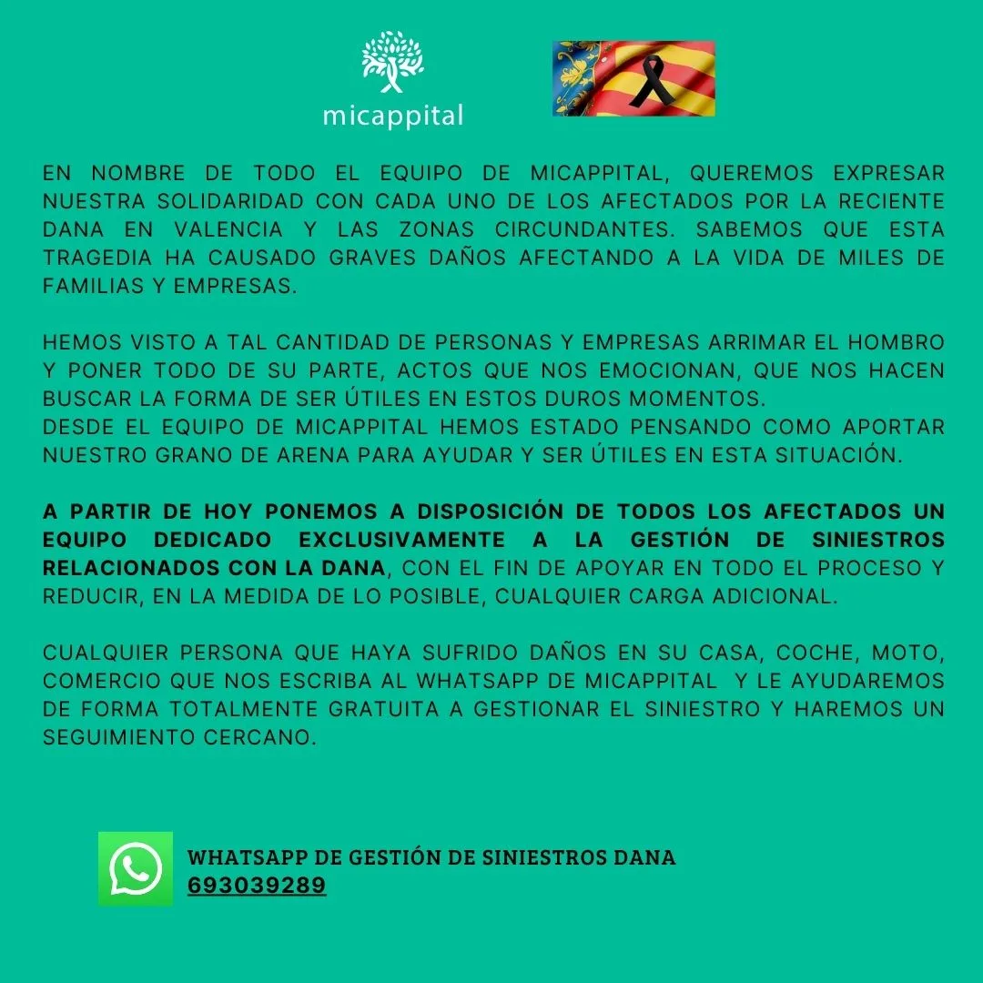 Guía DANA 2026: Cómo gestionar siniestros de seguros | Micappital