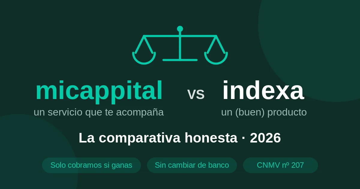 Micappital vs Indexa Capital (2026): diferencias, comisiones y cuál te conviene